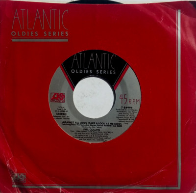 PHIL COLLINS  Against All Odds / I Cannot Believe It's True - Vinyl 45rpm 1984