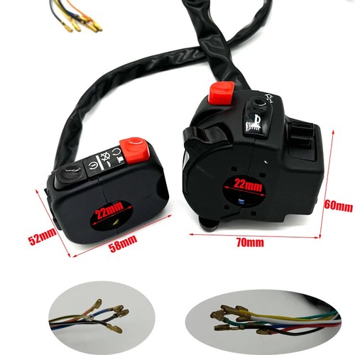 22mm Motorcycle Start Handlebar Controller Button Switch - Afbeelding 4 van 11