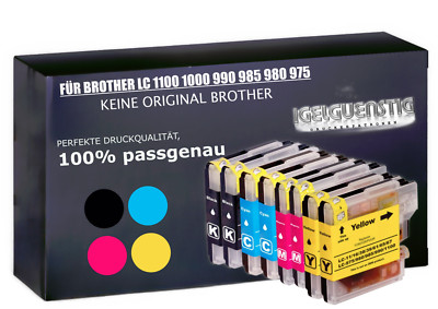 8 Druckerpatronen kompatibel für Brother LC980 DCP 375CW