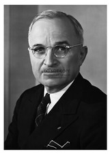 PRESIDENT HARRY S. TRUMAN PORTRAIT 5X7 B&W PHOTO