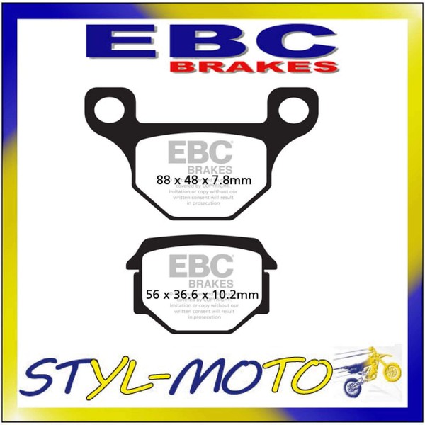 FA093 BeläGe Organisch Aramid Hinten EBC Derbi 125 Mulhacen 2007-2010-image
