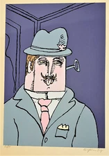 BENJAMIN LEVY Original SIGNED Screenprint SERIGRAPH # Ltd Edition Wind-Up Man