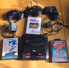 Sega Mega Drive II Console - 3 Controllers - Sonic 1&2 - Fifa 96 TESTED&WORKING