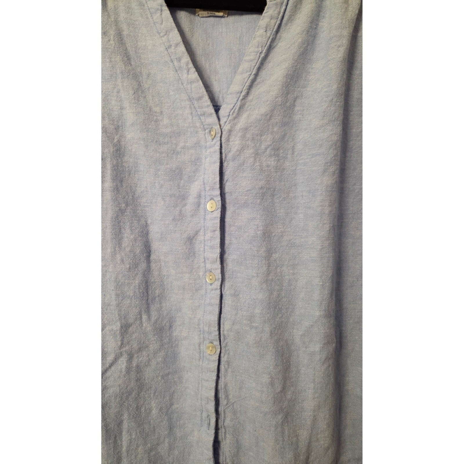 Joie Elevated Basic Linen Blend Button Front Blou… - image 3
