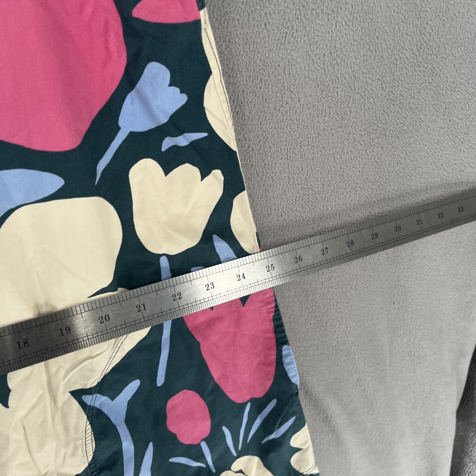 Marimekko Dress Womens Large Green Pink Beige Uniqlo Shift Floral Sleeveless thumbnail 5