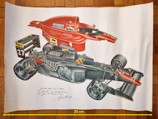 Ferrari Alain Prost Sergio Baratto Disegnatore Formula 1 Disegno Poster 1991