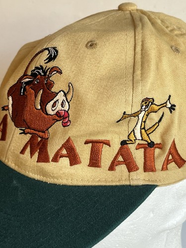 Vintage Disney The Lion King Hakuna Matata NO WORRIES Cap Hat Adult Snapback 90s - Bild 5 von 17
