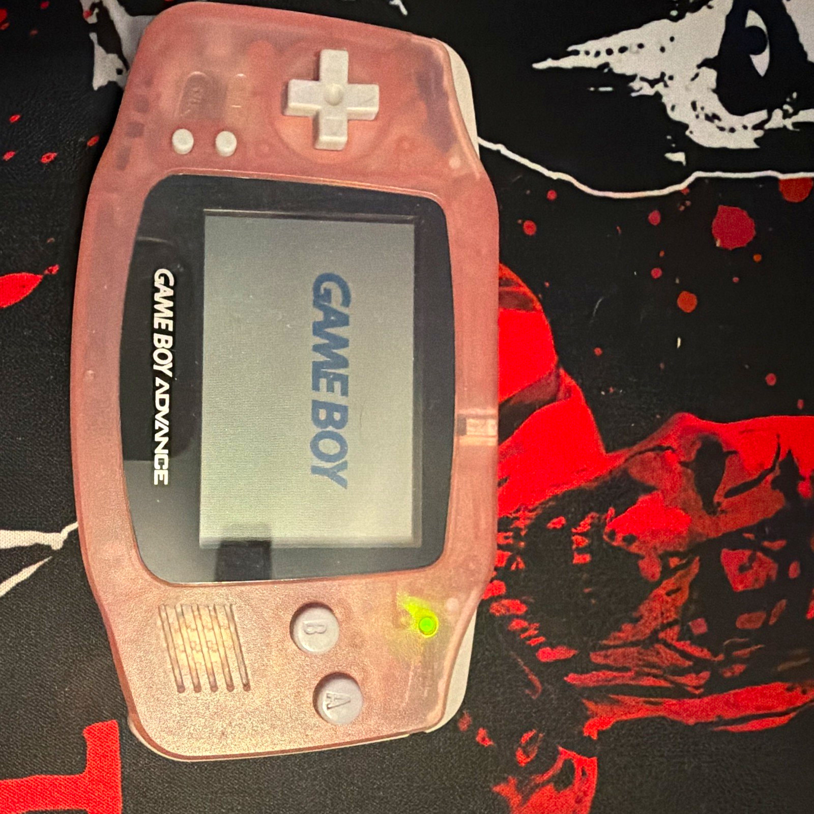 Nintendo Game Boy Advance GBA AGB-001 Pink Handheld System w/ Headphone Jack