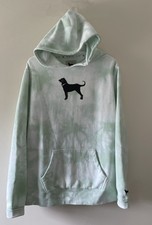 The Black Dog Hoodie Green Womens Large Logo Heavyweight Pullover Sweatshirt NWT