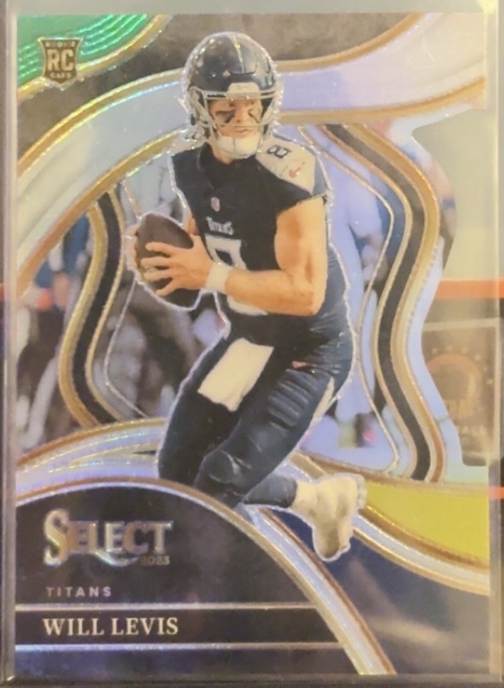 Will Levis - 2023 Panini Select Club Level Green & Yellow Prizm Die-Cut 206 (RC)