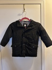 Baby Gap Coat-Size 4, Zip-up Button, Multi Pockets, Hood, Black