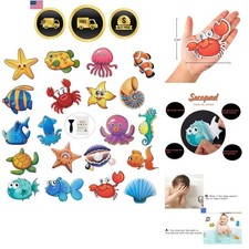 Bathtub Non Slip Stickers,20 PCS Cartoon Sea Creatures Anti-Slip Shower Stick...