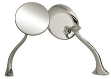 Swan Neck Outside Rearview Mirrors Stainless - Street Rod Hot Rod Rat Rod Swan Neck Outside Rearview Mirrors Stainless - Street Rod Hot Rod Rat Rod