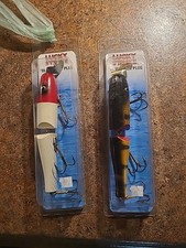 Lucky Strike Ol’ Wooden Plugs Yellow Perch And Red and White 