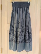 Lapis Anthropologie 2 in 1 Strapless Dress/Maxi Skirt One Size Blue Adjustable