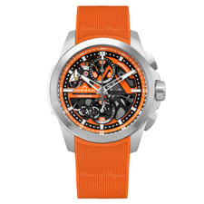 Norqain Independence Skeleton Chrono Orange Mesh Rubber 42mm N3200.40S01.O01.R01