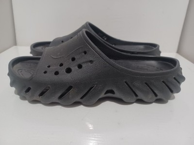 Crocs Echo Slide Black Chunky Sandals Slip On Men's 8 Women's 10 208170-001