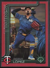 2025 Topps #662 Pablo López Big Apple Red Foil #/5 SSP