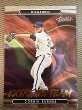 2022 Panini Absolute Extreme Team Green Parallel Corbin Burnes - Brewers