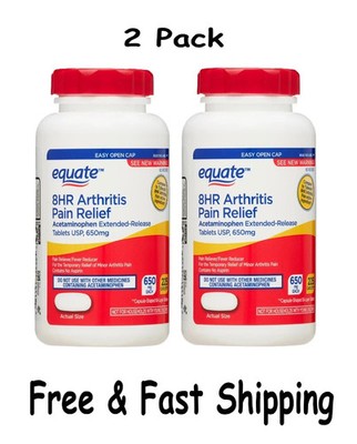 Equate 8 Hour Arthritis Pain Relief 680mg 225ct 2pk 450 Caplets