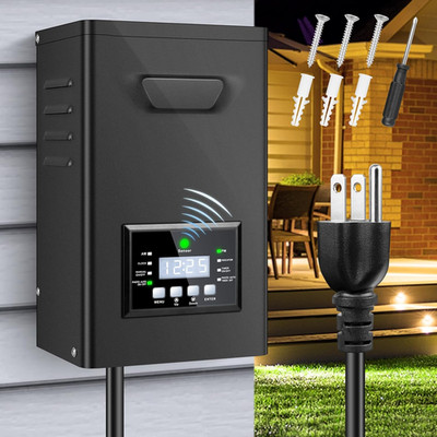400W Low Voltage Landscape Transformer with Timer & Photocell Sensor