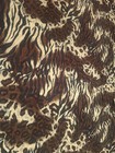 Women’s Brown Beige Black Cheetah Animal Print Chiffon Fringe Scarf 72x28 — photo 3