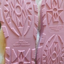 Journee Collection Pink Faux Suede Faux Fur Scuff Slippers Women Small US 5-6
