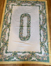 Vintage 1997 Spring Easter Theme Oblong Tablecloth Oblong 82" x 58" Rectangle