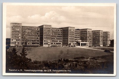 Frankfurt Germany IG Farben Headquarters Building Vintage RPPC Postcard