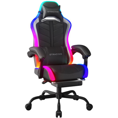 GTRACING GTW-500-BLK-V GTW500 Lumina Elite LED & Bluetooth Speaker Gaming Chair,