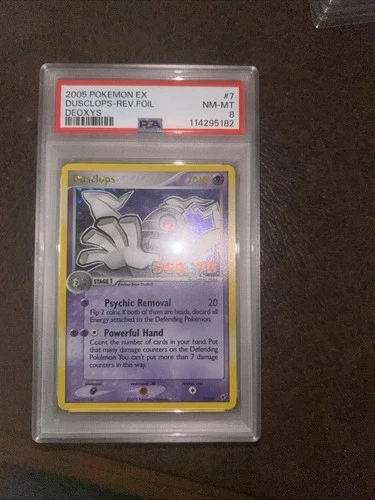 Pokémon TCG Dusclops Reverse Holo Rare Stamped EX Deoxys 7/107 PSA 8