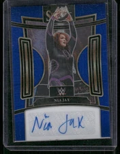 NIA JAX 2024 Panini Select WWE Signatures Blue Prizm Auto Autograph #D /49