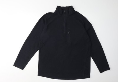 Henley-Sweatshirt Herren UK S Regular Peter Storm schwarz