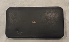 Antique Lilly  Leather Traveling  Medical Box With 3 Vials 