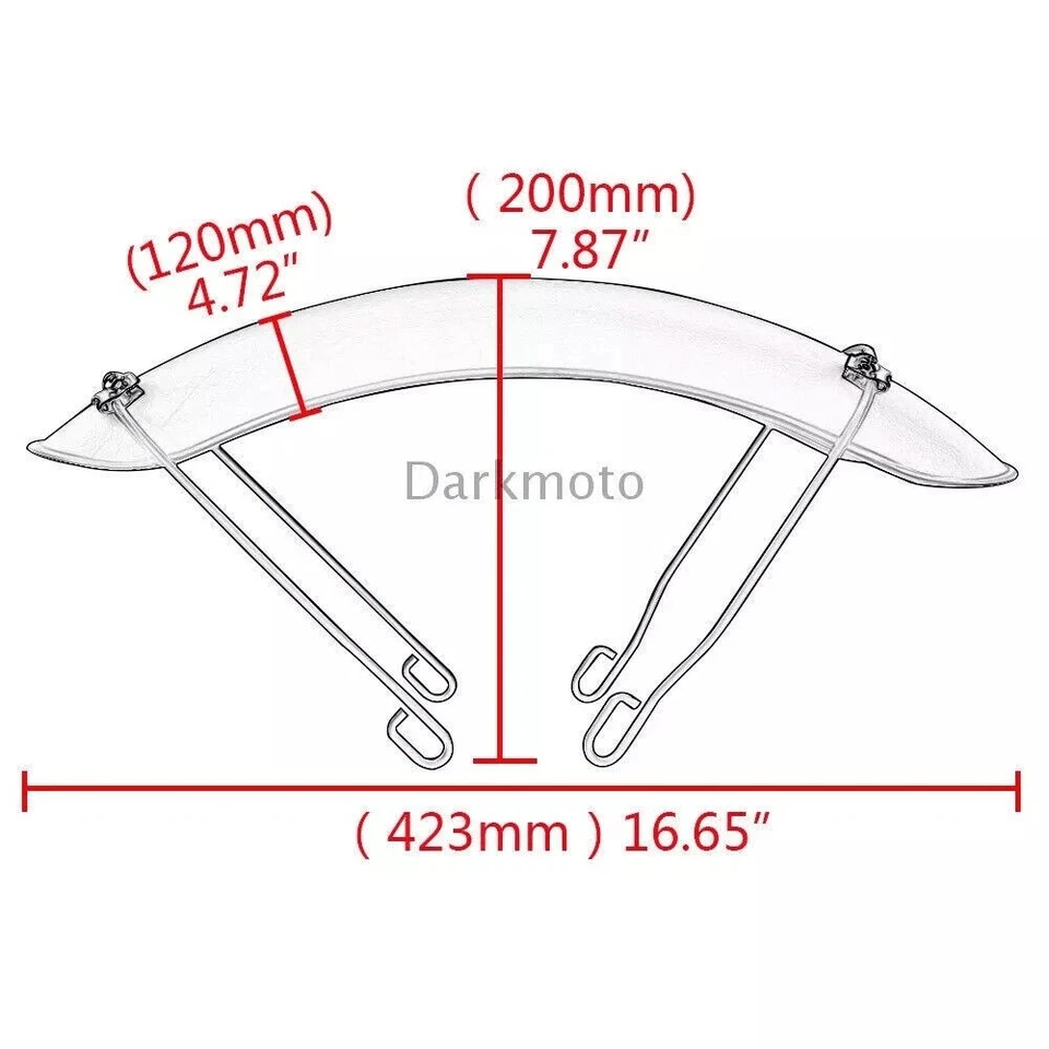 Motorcycle Retro Front Fender Mudguard For Harley Bobber Cafe Racer Scrambler - Image 3 of 4