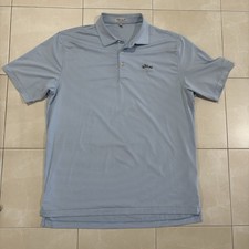 Peter Miller Summer Comfort Polo Torrey Pines Shirt Blue Striped Men  s Large Gol