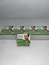 5 Sealed Boxs Facial Wax Strips, 20 Each Box