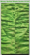 Stunning Stabilized Green Blister Maple scales 1141 6 5/16 x 1 3/4 x 7/16"