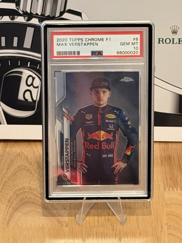 Max Verstappen 2020 TOPPS CHROME F1 #6 PSA 10