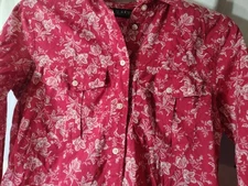Lauren Ralph Lauren Shirt Womens XS Pink Floral Button Down Long Sleeve