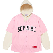 Supreme x Chicago White Sox Hooded Baseball Jersey 2colors 25FW