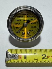 Yellow Fuel Pressure Liquid Filled Gauge Only No Adapter