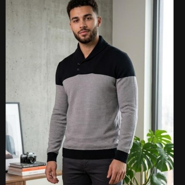Men Armani Exchange Sweater Silver Cotton M