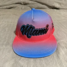Miami Snapback Hat (Blue/Pink) One Size 