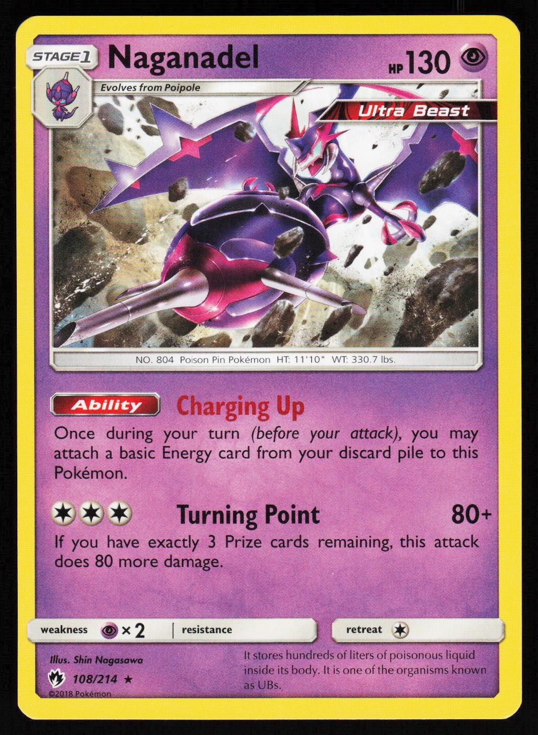 Naganadel (SM Lost Thunder) 108/214 R Deck Exclusives Pokemon Near Mint