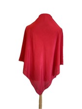 Roberto Como Italy 100 Silk Scarf Solid Red Hand Rolled Square Shawl Wrap A19