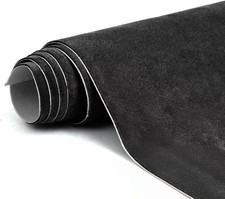 Premium Black Suede Fabric Wrap - 17x70 inch Suede Wrap for Car Interior - Self-