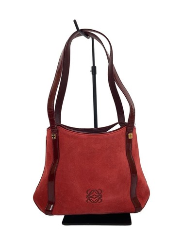 LOEWE Suede Handbag Red
