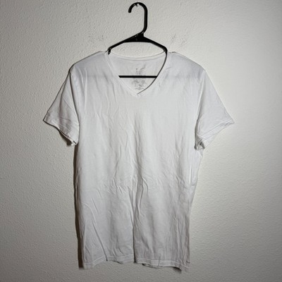 Pair of Thieves T Shirt Mens Large White Logo Cotton V Neck Streetwear Csaual