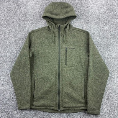 Simms Rogue Fleece Hoodie Mens Medium Olive Green Full Zip Fishing Outdoors